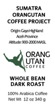 Load image into Gallery viewer, Sumatra Orangutan Coffee Project (Indonesia)