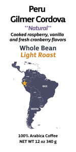 Peru Gilmer Cordova Finca Ecologica-Huabal-Marshel-Natural-Microlot Coffee-Grown organically at origin